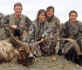 Kilimanjaro Founder Erik Eike and family and Trophy of Feral Goats
