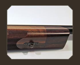 beaver-tail shape of custom rifle stock