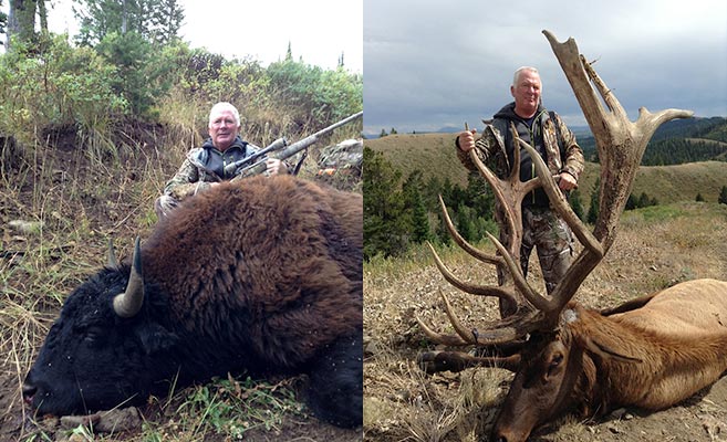 buffalo and elk trophy shots