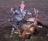 Rick McLaughlin with buck taken on King Ranch with Kilimanjaro 270WSM custom rifle