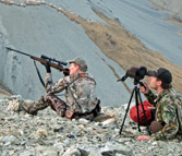 Erik Eike takes aim at Bull Tahr