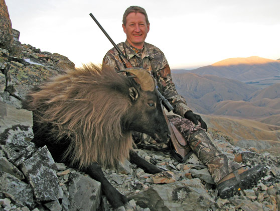 Erik Eike with Chamois on steep cliffs